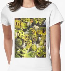 Shrek Collage Women's Fitted T-Shirt