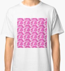 Vintage neon pink purple paisley floral pattern Classic T-Shirt