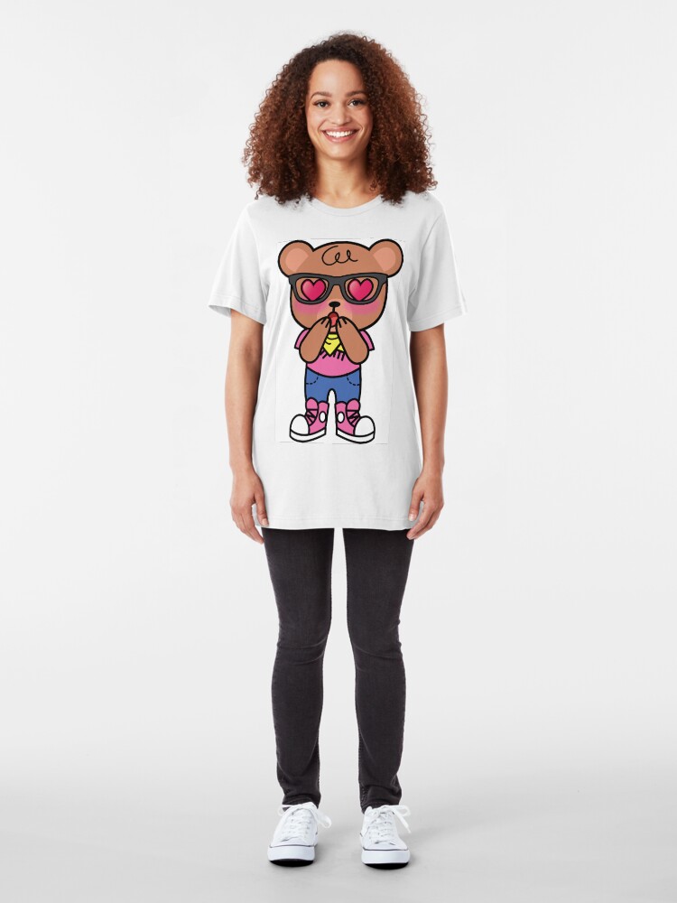 Alternate view of XOHIpsterLoveBear Slim Fit T-Shirt