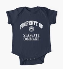 Property of Stargate Command Athletic Wear White ink One Piece - Short Sleeve