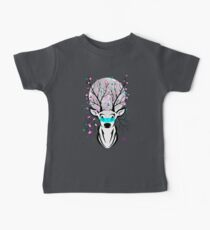 Roots To Grow and Wings To Fly (Cherry Blossom Deer) Baby Tee