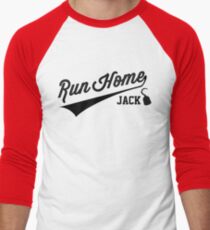 Run Home Jack! Men's Baseball ¾ T-Shirt