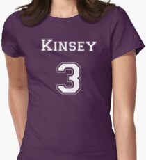 Kinsey3 - White Lettering Women's Fitted T-Shirt