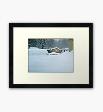 My Van is Somewhere Under That Snow.... Framed Print