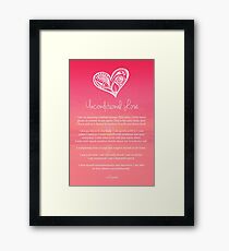 Affirmation ~ Unconditional Love Gerahmtes Wandbild