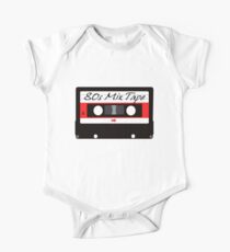80s Music Mix Tape Cassette One Piece - Short Sleeve