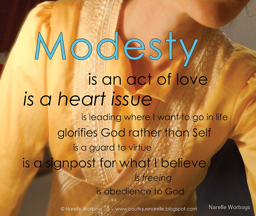 "Modesty is..." by Narelle Worboys | Redbubble
