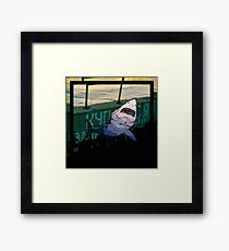 No Swimming Framed Print