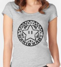 Mario Kart Emblem Women's Fitted Scoop T-Shirt