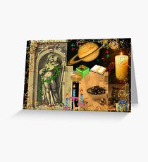 Saturn, god of plenty, wealth, agriculture and peace (month of December) Greeting Card