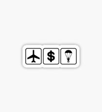 D B Cooper (Black) Sticker