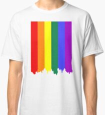 LGBT Gay Pride Rainbow Drip Paint Classic T-Shirt