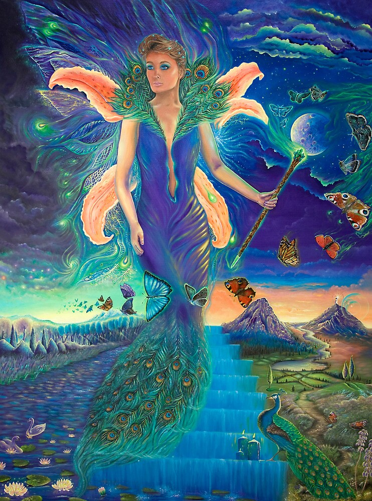 "lilly the peacock fairy" by DanWoollardArt Redbubble