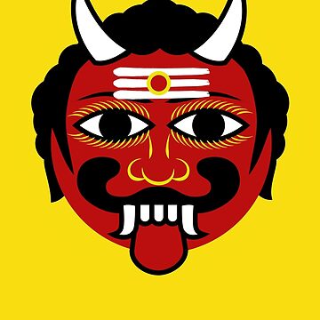 Drishti Bommai Nazar Battu Mahakala Mask - Evil Eye - Pin | TeePublic