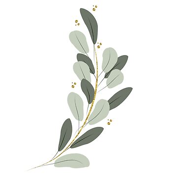 Artwork thumbnail, Eucalyptus gold twig by vectormarketnet