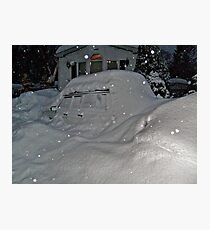 I Believe There Is A Vehicle Under That Snow Drift Photographic Print