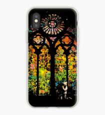 Banksy Stained Glass Window iPhone Case