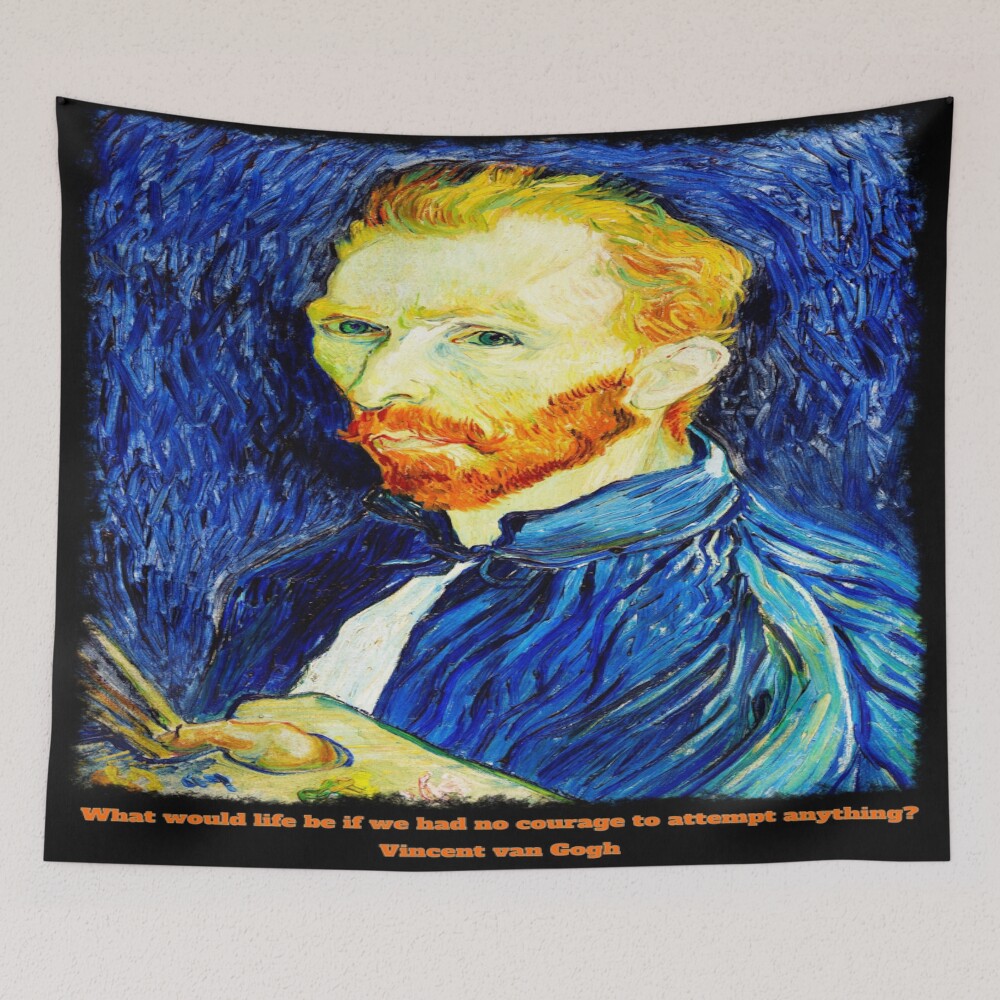 Vincent Van Gogh - Portrait of a genius on a tapestry