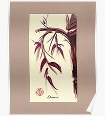 MUSE - Original Zen Ink Wash Sumi-e Asian Bamboo Painting Poster