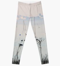 Città sopra la nebbia, city above the fog, Castiglione del Lago, Lago Trasimeno, Umbria, Italy Leggings