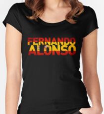 Fernando Alonso - Spanish Flag Women's Fitted Scoop T-Shirt