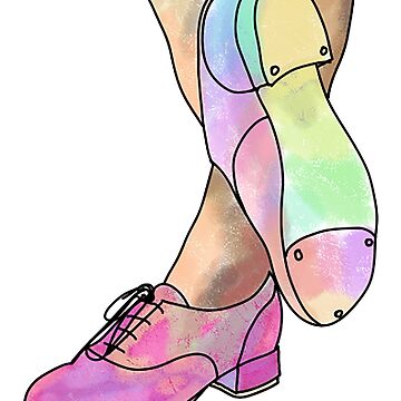 Watercolor Tap Dance Shoes Socks for Sale by Tara Barnaba