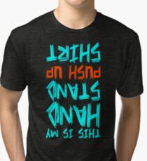 Camiseta de tejido mixto Hand Stand Push Up Shirt