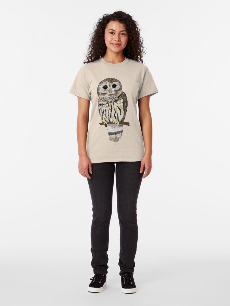 Alternate view of Hand drawn Barn Owl Classic T-Shirt
