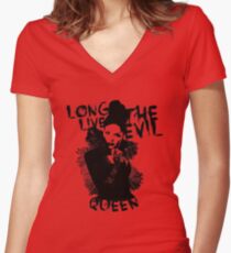 Long live the Evil Queen Women's Fitted V-Neck T-Shirt