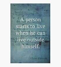 Einstein Quote 2 Photographic Print