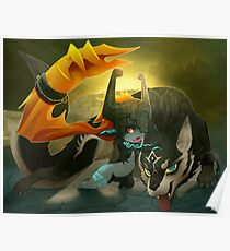 Póster Midna y Wolf Link