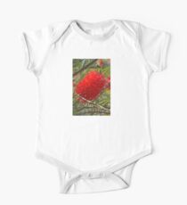 Red Bottle Brush One Piece - Short Sleeve