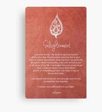 Affirmation - Enlightenment Canvas Print