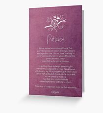 Affirmation - Patience Greeting Card