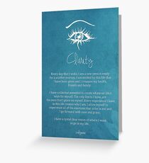 Affirmation - Clarity Greeting Card
