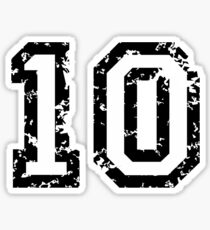 The Number Ten - No. 10 (two-color) white Sticker
