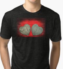 Abstract Stone Hearts T-Shirt Tri-blend T-Shirt