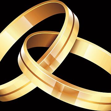 Gold rings engagement wedding Sticker by MultiMediaMicha