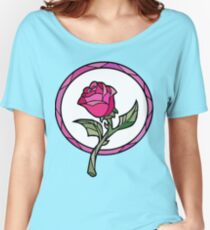 Stained Glass Rose | Beauty and the Beast Women's Relaxed Fit T-Shirt