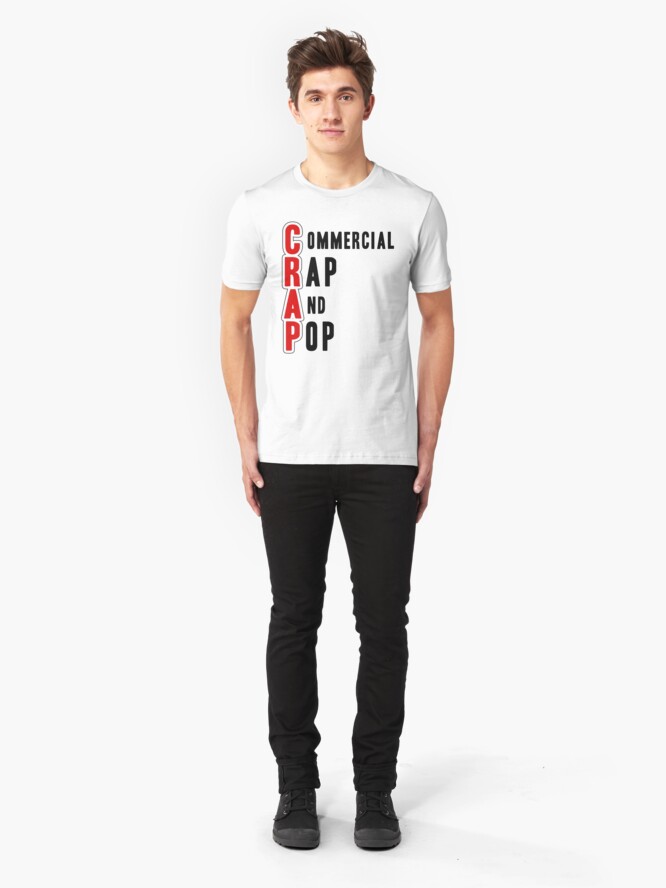 Alternate view of CRAP - Black Slim Fit T-Shirt