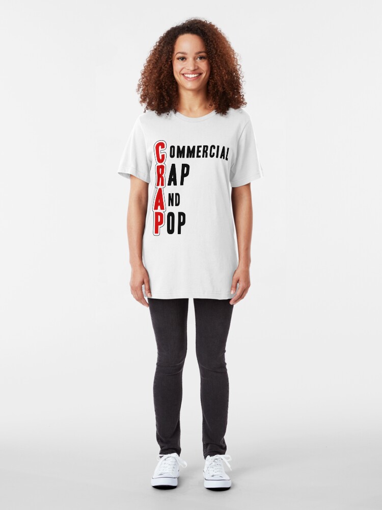 Alternate view of CRAP - Black Slim Fit T-Shirt