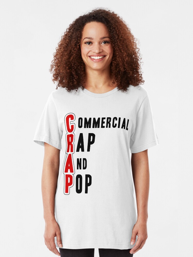Alternate view of CRAP - Black Slim Fit T-Shirt
