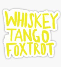 Whiskey Tango Foxtrot - Color Edition Sticker