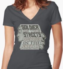 SPOILERS - Soldier in the Streets, Warrior in the Sheets Women's Fitted V-Neck T-Shirt