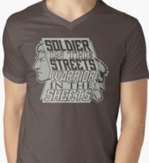 SPOILERS - Soldier in the Streets, Warrior in the Sheets Men's V-Neck T-Shirt