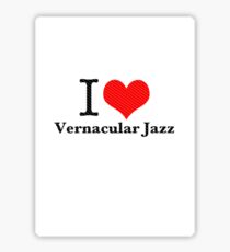 I heart Vernacular Jazz Sticker