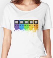Gameboy Rainbow Tee Women's Relaxed Fit T-Shirt