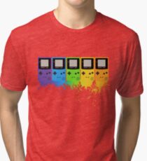 Gameboy Rainbow Tee Tri-blend T-Shirt