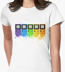 Gameboy Rainbow Tee Women's Fitted T-Shirt