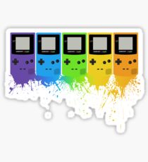 Gameboy Rainbow Tee Sticker